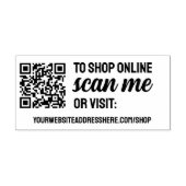 Scan mij om je QR-code en website te winkelen Zelfinktende Stempel (Design)