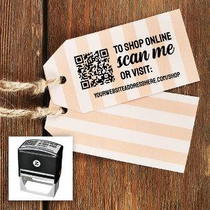 Scan mij om je QR-code en website te winkelen Zelfinktende Stempel