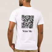 Scan Mijn Aangepaste QR Code T-shirt (Achterkant)