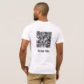 Scan Mijn Aangepaste QR Code T-shirt (Achterkant volledig)