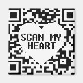 Scan mijn hart T-Shirt Magneet (Voorkant)