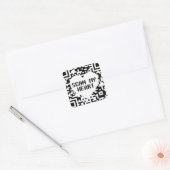 Scan mijn Hart Vierkante Sticker (Envelop)