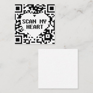 Scan mijn Hart Vierkante Visitekaartje
