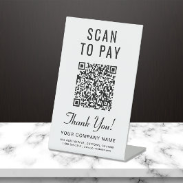 Scan naar Betalen Creëer Uw QR-code Reclamebord Met Voetstuk