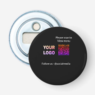 Scan naar uitzicht menu restaurant hotel QR Voeg l Button Flesopener
