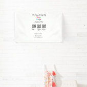 Scan om bedrijfslogo Q R-code social media te beta Spandoek (Insitu)