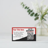 Scan om Beweging QR Code Ontwerp Sjabloon toe te t Visitekaartje (Staand voorkant)