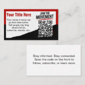 Scan om Beweging QR Code Ontwerp Sjabloon toe te t Visitekaartje (Voorkant / Achterkant)