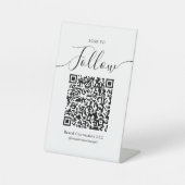 Scan om de bedrijfsnaam van de QR-code te volgen Reclamebord Met Voetstuk (Voorkant)