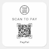 Scan om QR-code-bedrijf te betalen Vierkante Sticker (Voorkant)