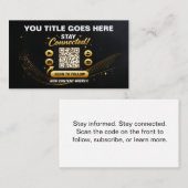 Scan om QR-code ontwerp sjabloon te verbinden Visitekaartje (Voorkant / Achterkant)