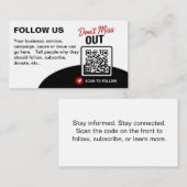 Scan om QR-code-ontwerp sjabloon te volgen Visitekaartje (Voorkant / Achterkant)