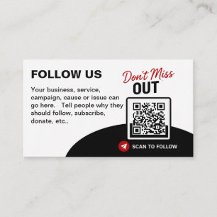Scan om QR-code-ontwerp sjabloon te volgen Visitekaartje
