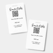 Scan om QR-code te bestellen, voeg website e-mail Badge (Voor- en achterkant)
