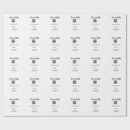 Scan om QR-code te bestellen, voeg website e-mail  Cadeaupapier (Vlak)