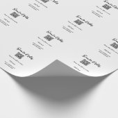 Scan om QR-code te bestellen, voeg website e-mail  Cadeaupapier (Hoek)