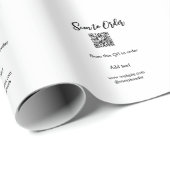 Scan om QR-code te bestellen, voeg website e-mail  Cadeaupapier (Rol Hoek)