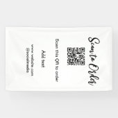 Scan om QR-code te bestellen, voeg website e-mail  Spandoek (Horizontaal)