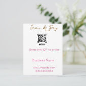 Scan om QR-code te bestellen, website e-mail toevo Briefkaart (Staand voorkant)