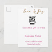 Scan om QR-code te bestellen, website e-mail toevo Briefkaart (Voorkant / Achterkant)