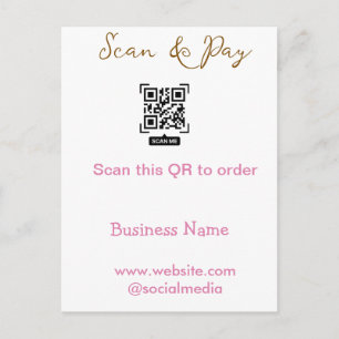 Scan om QR-code te bestellen, website e-mail toevo Briefkaart