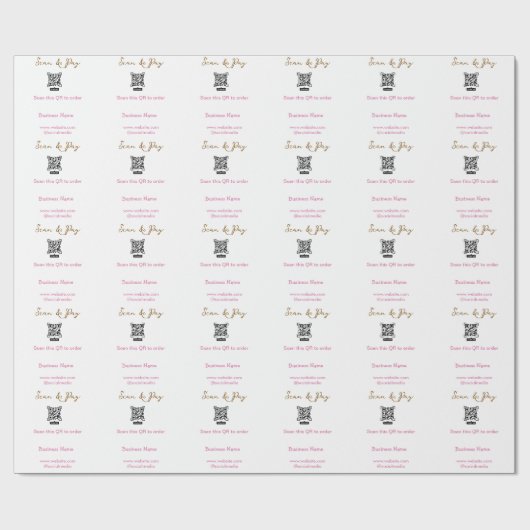 Scan om QR-code te bestellen, website e-mail toevo Cadeaupapier (Vlak)