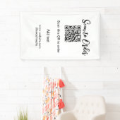 Scan om QR-code te bestellen, website e-mail toevo Spandoek (Insitu)