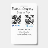 Scan om QR-code te betalen PayPal Venmo voeg uw we Badge (Achterkant)