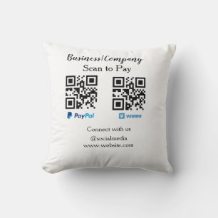 Scan om QR-code te betalen PayPal Venmo voeg uw we Kussen