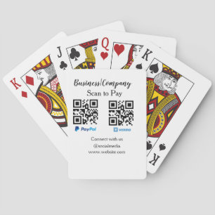 Scan om QR-code te betalen PayPal Venmo voeg uw we Pokerkaarten