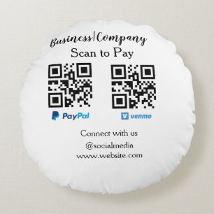 Scan om QR-code te betalen PayPal Venmo voeg uw we Rond Kussen