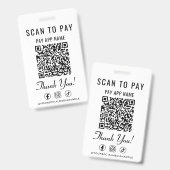 Scan om QR-code te betalen Sociale media Badge (Voor- en achterkant)