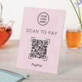 Scan om QR-code te betalen voor Spa-schoonheidssal Reclamebord Met Voetstuk (Insitu)