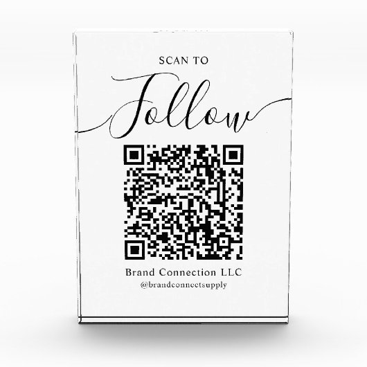 Scan om QR-code te volgen Bedrijfsnaam Fotoblokken (Voorkant)