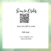 Scan om QR-code toe te voegen website e-mail Raamsticker (Vel 3)