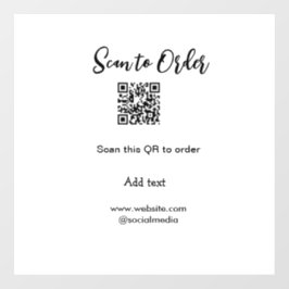 Scan om QR-code toe te voegen website e-mail te be Raamsticker