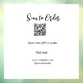 Scan om QR-code toe te voegen website e-mail te be Raamsticker (Vel 3)