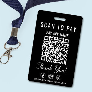 Scan om QR-code voor sociale media te betalen Zwar Badge