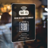 Scan om QR-code WIFI-wachtwoordnetwerk te verbinde Raamsticker