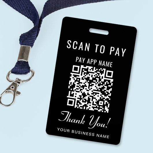 Scan om QR-code zwart te betalen Badge