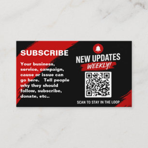 Scan om QR-codesjabloon voor abonnement te ontwerp Visitekaartje