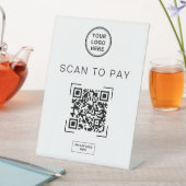 Scan om QR-codetafelbord te betalen | Digitale bet Reclamebord Met Voetstuk (Insitu)