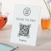 Scan om QR-codetafelbord voor bedrijven te betalen Reclamebord Met Voetstuk (Insitu)