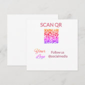 Scan om restaurantmenu hotel QR logo tekst weer te Kaart (Voorkant / Achterkant)