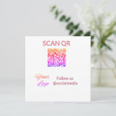Scan om restaurantmenu hotel QR logo tekst weer te Kaart (Staand voorkant)