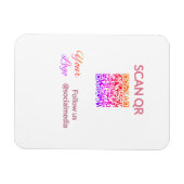 Scan om restaurantmenu hotel QR logo tekst weer te Magneet (Horizontaal)