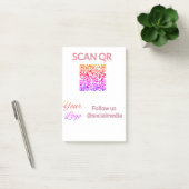 Scan om restaurantmenu hotel QR logo tekst weer te Post-it® Notes (Kantoor)