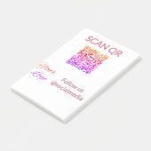 Scan om restaurantmenu hotel QR logo tekst weer te Post-it® Notes (Schuin)