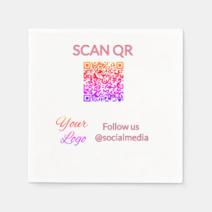 Scan om restaurantmenu hotel QR logo tekst weer te Servet