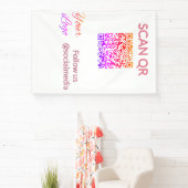Scan om restaurantmenu hotel QR logo tekst weer te Spandoek (Insitu)